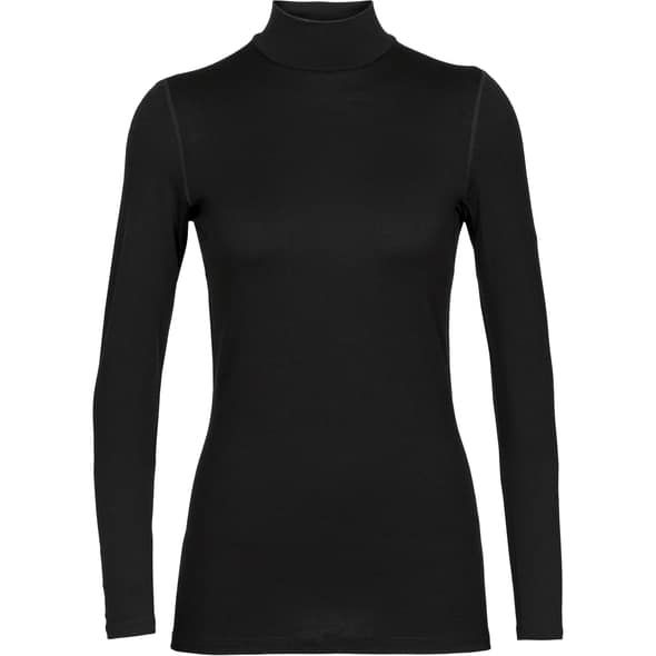 Icebreaker W 260 Tech LS Turtleneck Damen Funktionsunterhemd (Schwarz XL UK) Laufshirts von Icebreaker