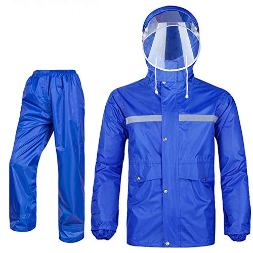Icegrey Damen Herren Regenanzug Atmungsaktive Schneeanzug Regenjacke und Hose mit Reflexstreifen Regenbekleidung für Radfahren Saphir M von Icegrey