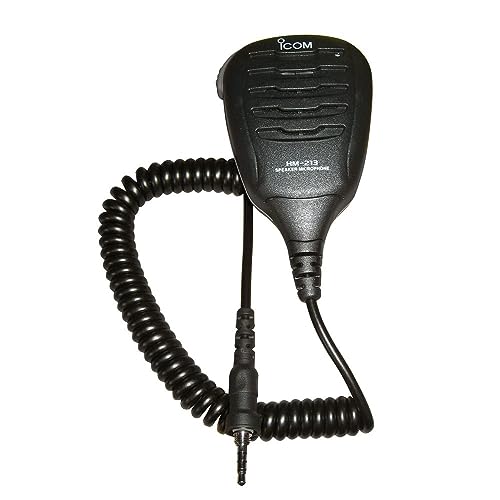 ICOM HM-213 Schwimmende Lautsprecher/Mikrofon, wasserdicht, Schwarz, Einheitsgröße von ICOM