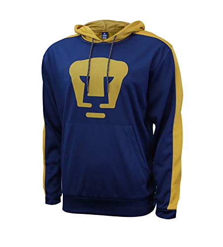 Icon Sports Herren Side Step Pullover Hoodie, Herren, Club Universidad Nacional A.C. Pumas Side Step Pullover Hoodie, Navy, Medium von Icon Sports