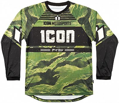 Icon Tiger’s Blood, Trikot - Grün/Schwarz/Weiß - S von Icon