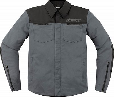 Icon Upstate Canvas, Textiljacke - Grau/Schwarz - 3XL von Icon