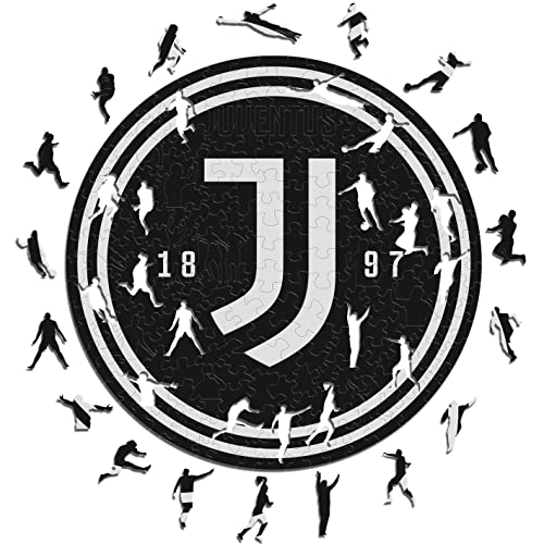 Iconic Puzzles - Juventus Logo Offizielles Produkt, Puzzle für Erwachsene und Kinder, 100% nachhaltiges Holz, Größe L 500 Stück, JUVELOGOL von Iconic Puzzles