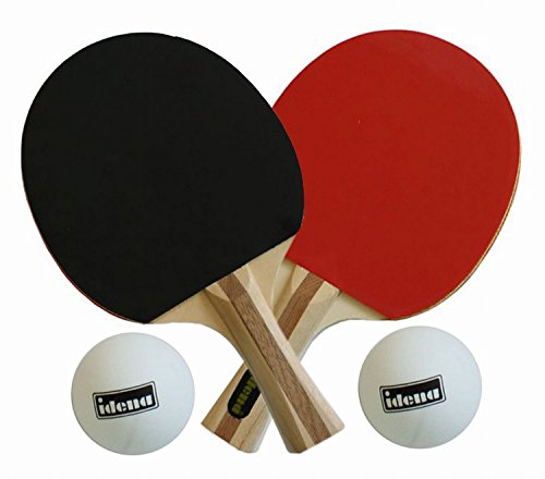 Idena 7429837 - Tischtennis Set Turnier mit 2 Schlägern, 2 Bällen und einer Tasche, perfekt für Unterwegs, sortiert von Idena