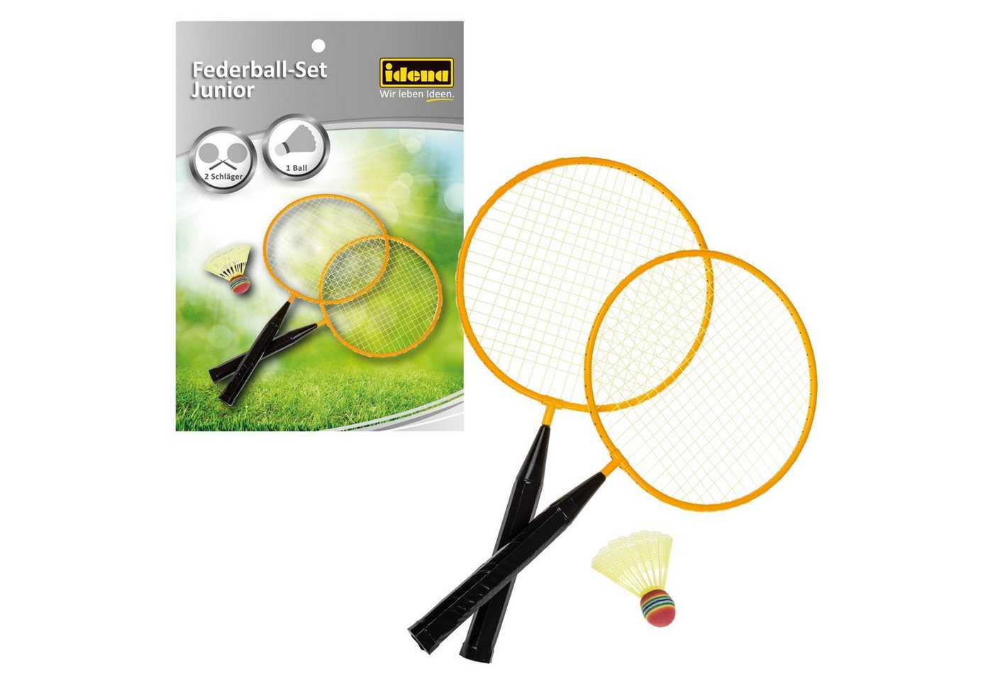 Idena Badmintonschläger Idena 7408408 - Badminton Set Junior mit 2 Schlägern und einem Ball, (Set) von Idena