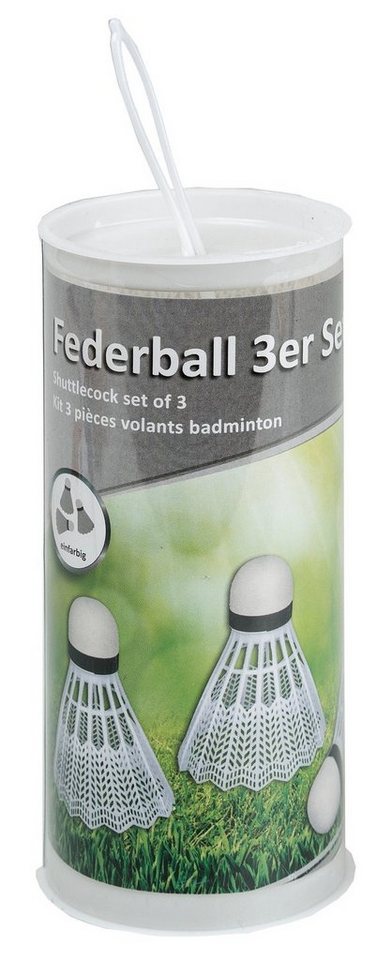 Idena Federball Idena 7418409 - Federball in weiß, 3er Set, aus Kunststoff, mit Schaum von Idena