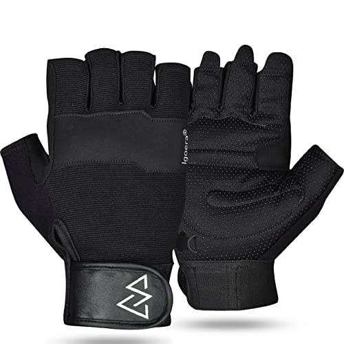 Igoera®️ Kletterhandschuhe mit hochwertigen u. robusten Nähten, Fingerhandschuhe zum Klettern u. Bouldern für mehr Grip u. Schutz am Fels u. an der Wand, Unisex (L) von Igoera