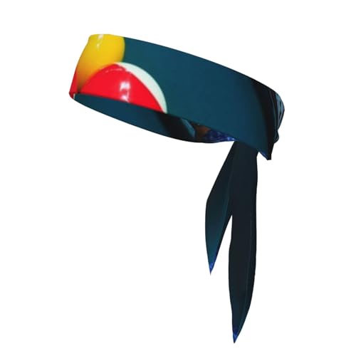 Billard Sport Stirnband Head Tie Unisex Anti-Rutsch Fitness Haarband für Tennis Radfahren Yoga von IguaTu
