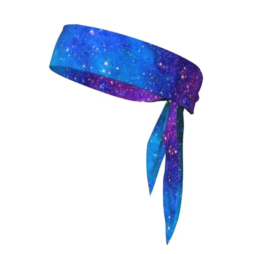 Galaxy Sport Stirnband Head Tie Unisex Anti-Rutsch Fitness Haarband für Tennis Radfahren Yoga von IguaTu