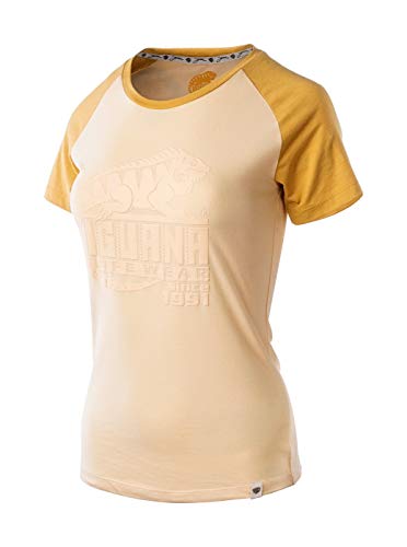 Iguana Damen BAAKO W T-Shirt, Bright Gold Melange/Golden Fleece Melange, S von Iguana