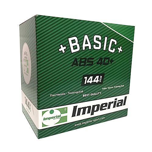 Imperial ABS Basic 40+ Tischtennisball | 15 Stück | Plastik | Weiß | Trainingsball von Imperial