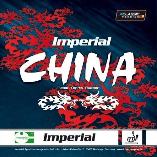 Imperial – China Classic Version Tischtennis Belag – ITTF Wettkampf zugelassen – Chinabelag mit klebrig-griffigem Obergummi mit Noppen innen & kompaktem Schwamm – chinesische Spieleigenschaften von Imperial