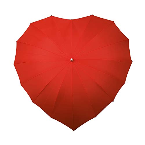 Falcone Parapluie Droit - Toile en Forme de Coeur Rouge Regenschirm, 80 cm, Rot (Rouge) von Impliva
