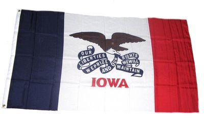 Fahne / Flagge USA Iowa NEU 90 x 150 cm Flaggen von Import
