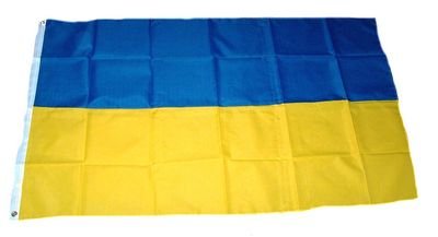 Fahne Flaggen UKRAINE OHNE WAPPEN 150x90cm von FahnenMax