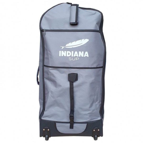 Indiana - Family Wheelie Backpack + Paddle Connection System - SUP Board Gr 115 x 22 x 42 cm grau/schwarz von Indiana