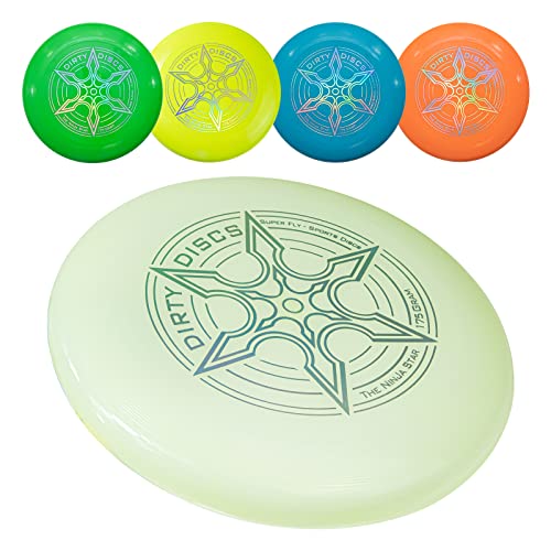 Indy - Dirty DISC (175 g) (Glow) Frisbee, Professionelle Frisbeescheibe, Wurfscheibe, Fliegende Scheibe, Sport Spielzeug, Sport Spiel für Kinder und Erwachsene von Indy