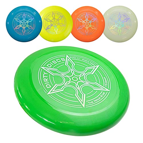 Indy - Dirty DISC (175 g) (Grün) Frisbee, Professionelle Frisbeescheibe, Wurfscheibe, Fliegende Scheibe, Sport Spielzeug, Sport Spiel für Kinder und Erwachsene von Indy