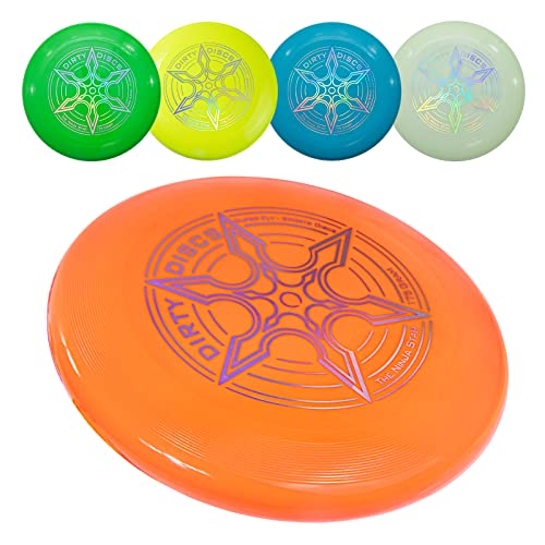 Indy - Dirty DISC (175 g) (Orange) Frisbee, Professionelle Frisbeescheibe, Wurfscheibe, Fliegende Scheibe, Sport Spielzeug, Sport Spiel für Kinder und Erwachsene von Indy