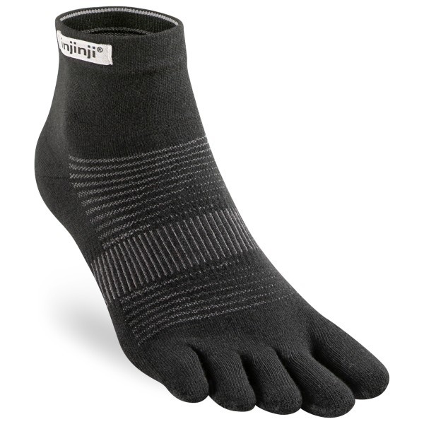 Injinji - Run Original Weight Mini Crew - Laufsocken Gr L schwarz von Injinji