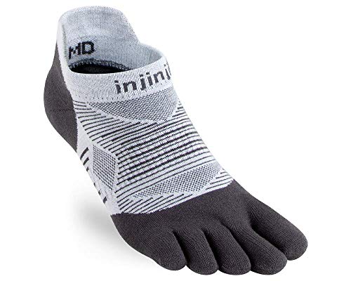 Injinji Run Original Weight No Show Socken Gray Schuhgröße XL | EU 47,5+ 2021 Laufsocken von Injinji