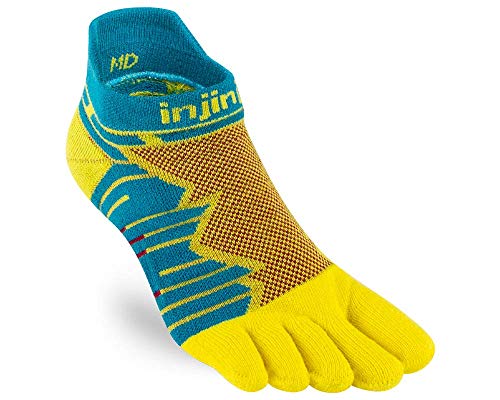 Injinji Ultra Run No Show Toe Socks Solar Size : 37-40 von Injinji