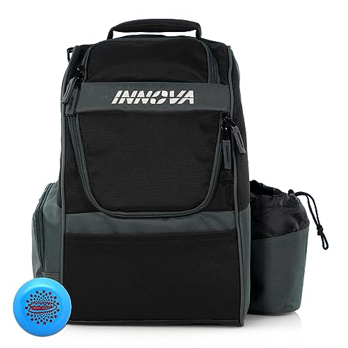 Innova Discs Innova Adventure Pack Golf-Rucksack 2023 - fasst 25 Discs - inklusive Innova Mini, Discgolftasche (Grau) von Innova Disc Golf