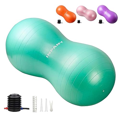 Inpany Peanut Ball – Anti-Burst-Gymnastikball für Geburtsarbeit, Physiotherapie für Kinder, Kernstärke, Heim- und Fitness-Studio (inkl. Pumpe) von Inpany