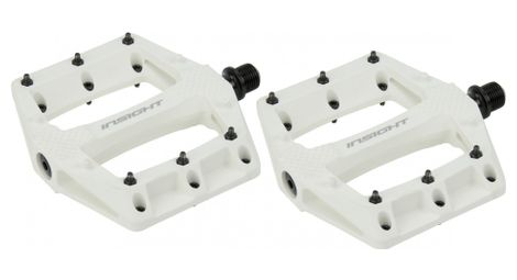 insight thermoplastic du flat pedal paar weis von Insight