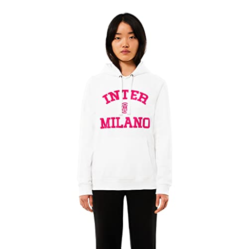 FC Internazionale Milano S.p.A. Sweatshirt mit Kapuze für Damen, Bianco, S von Inter