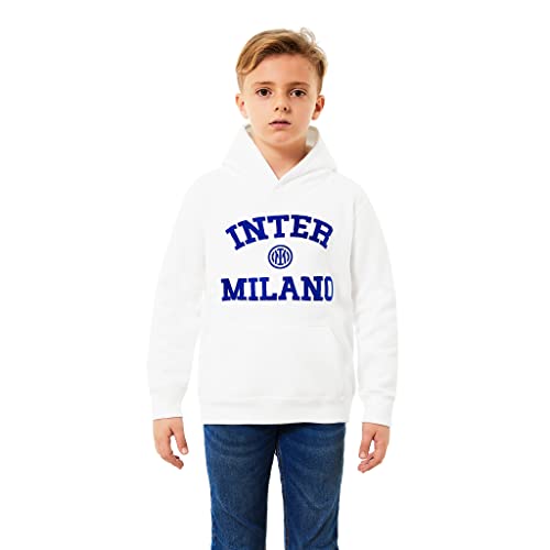 FC Internazionale Milano S.p.A. Sweatshirt mit Kapuze für Mädchen und Mädchen, Weiß, 10 Jahre von Inter