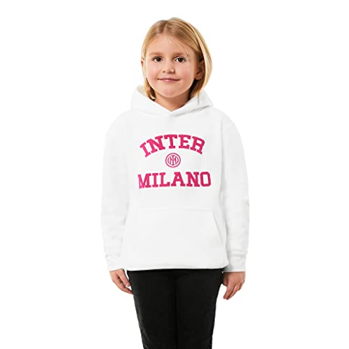 FC Internazionale Milano S.p.A. Sweatshirt mit Kapuze für Mädchen und Mädchen, Weiß, 12 Jahre von Inter
