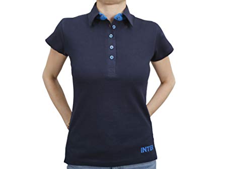 Inter Offer, Poloshirt für Damen, Damen, Polohemd, INTPO901, blau, XS von Inter