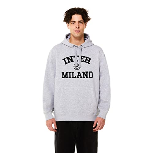 Inter FC Internazionale Milano S.p.A Sweatshirt mit Kapuze, Unisex-Erwachsene, offizielles Produkt, Kollektion Back to Stadium, Grau, L von Inter