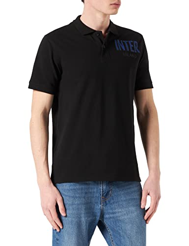 Inter Schwarz Logo Weiß Hinter Poloshirt 100% Baumwolle Herren von Inter