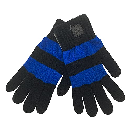 Inter Gestreifter Handschuh mit Touchscreen, offizielles Produkt, Schwarz, Einheitsgröße von Inter