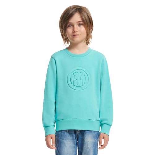 Inter Unisex – Erwachsene Embossed Collection Sweatshirt mit Rundhalsausschnitt, türkis, 10Y von Inter