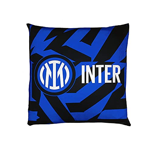 Inter Wohnzimmer-Kissen, neu, Unisex-Erwachsene, Logo+Schriftzug schwarz/blau, Einheitsgröße von Inter