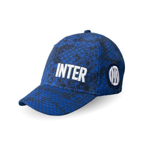 Inter ZeroPlayer Baseballmütze mit Visier, Pythonat-Grafik, neues Logo, Polyester, Blau, Einheitsgröße verstellbar von Inter