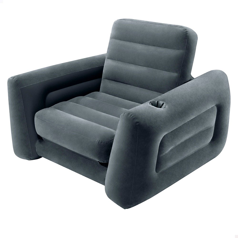 Intex 2 In 1 Inflatable Chair Bed Grau 117 x 224 x 66 cm von Intex