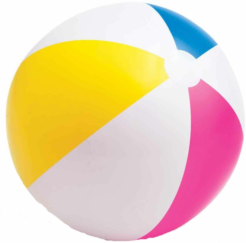Intex Badespielzeug Wasserball Ø 61 cm bunt Intex 59030NP - Aufblasbarer Ball (1-tlg), Strandball Glossy Panel Ball - Ideal für Wasserspiele von Intex