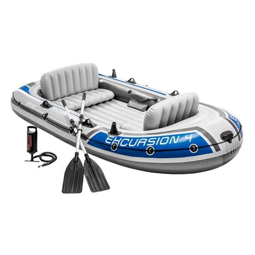 Intex Excursion 4 Set Schlauchboot - 315 x 165 x 43 cm - 3-teilig - Mehrfarbig von Intex