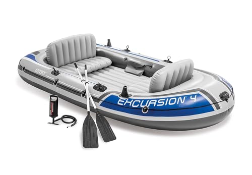 Intex Excursion 4 Set Schlauchboot - 315 x 165 x 43 cm - 3-teilig - Mehrfarbig von Intex