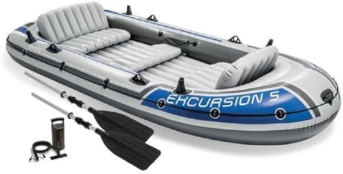 Intex Excursion 5 Set Schlauchboot - 366 x 168 x 43 cm - 4-teilig - Mehrfarbig von Intex