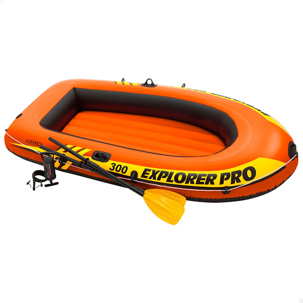 Intex Explorer Pro 300 Inflatable Boat Orange 3 Places von Intex