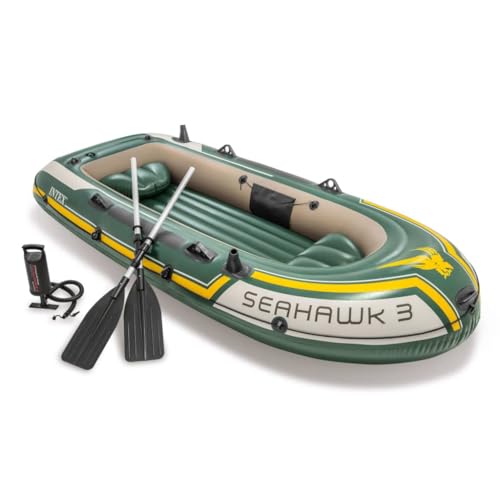 Intex Seahawk 3 Set Schlauchboot - 295 x 137 x 43 cm - 3-teilig - Grün Paddel von Intex