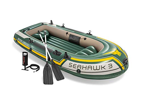 Intex Seahawk 3 Set Schlauchboot - 295 x 137 x 43 cm - 3-teilig - Grün Paddel von Intex