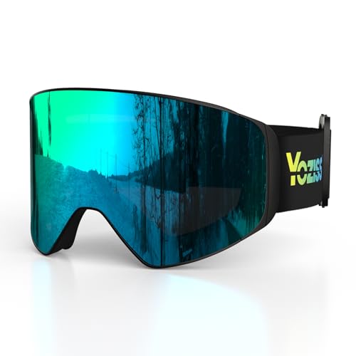 Inuito Skibrille, Snowboardbrille, OTG-Skibrille mit UV400-Schutz, Antibeschlag, Blendschutz, REVO-Tech-Skibrille, geeignet zum Snowboarden, Schneemobilfahren, Skibrille für Männer und Frauen von Inuito