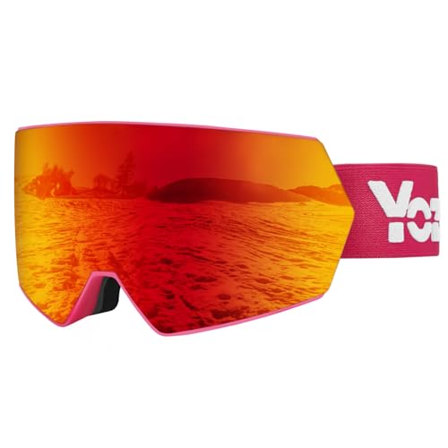 Inuito Kinder Skibrille, Snowboardbrille, OTG-Skibrille mit UV405-Schutz, Antibeschlag, Blendschutz, REVO-Tech-Skibrille, geeignet zum Snowboarden, Schneemobilfahren, Skibrille für Jugendliche von Inuito