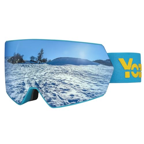 Inuito Kinder Skibrille, Snowboardbrille, OTG-Skibrille mit UV405-Schutz, Antibeschlag, Blendschutz, REVO-Tech-Skibrille, geeignet zum Snowboarden, Schneemobilfahren, Skibrille für Jugendliche von Inuito